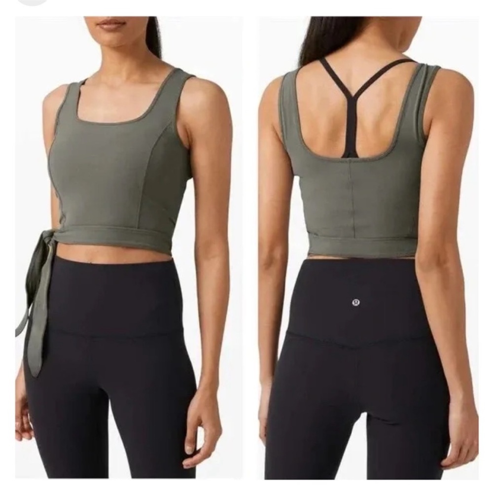Lululemon Get Centred Crop Tank Green Sage